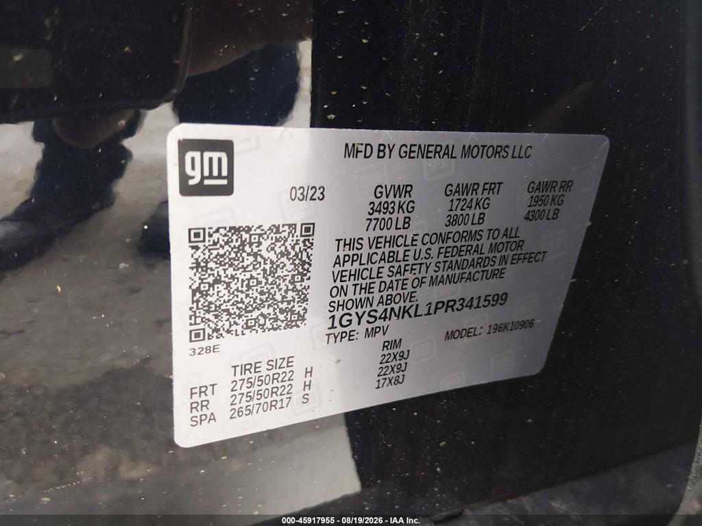 1GYS4NKL1PR341599 2023 CADILLAC ESCALADE ESV photo no. 9