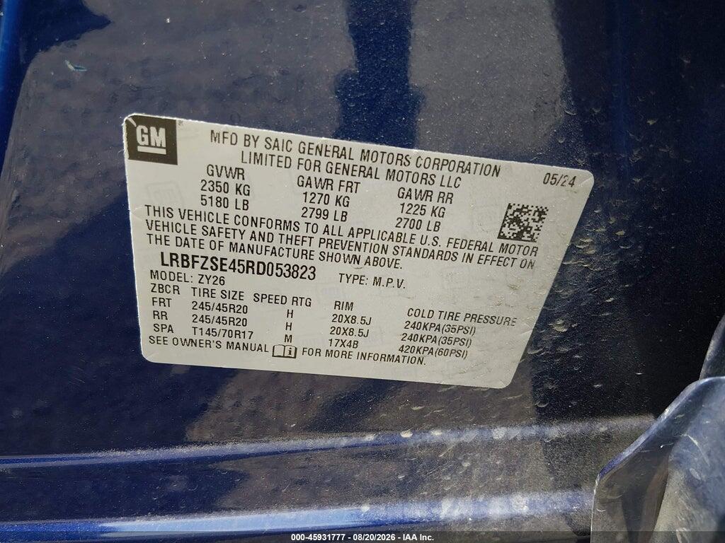 LRBFZSE45RD053823 2024 BUICK ENVISION photo no. 9