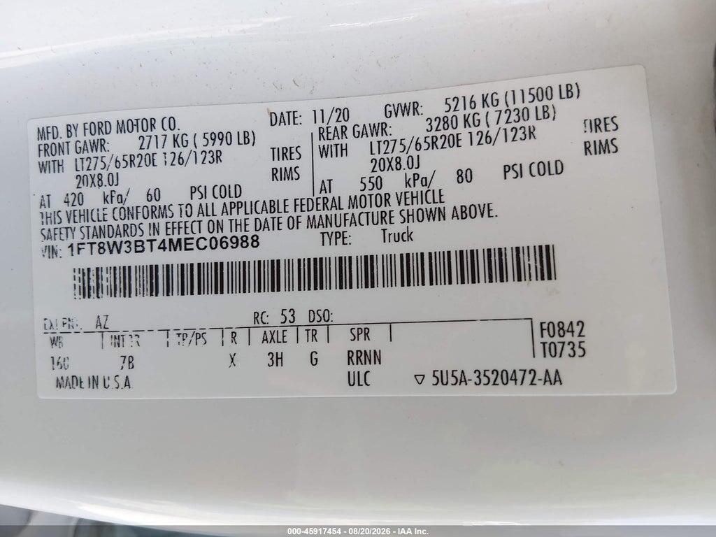 1FT8W3BT4MEC06988 2021 FORD F-350 photo no. 8