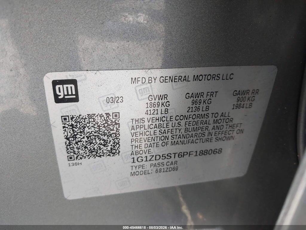 1G1ZD5ST6PF188068 2023 CHEVROLET MALIBU photo no. 9