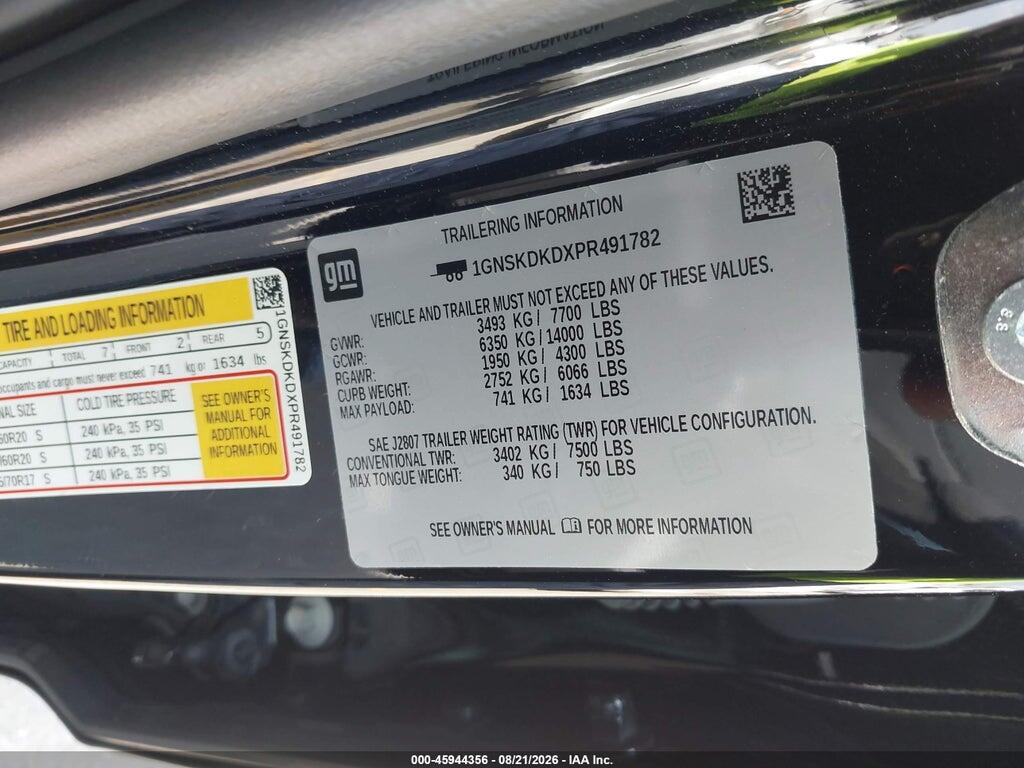 1GNSKDKDXPR491782 2023 CHEVROLET SUBURBAN photo no. 9