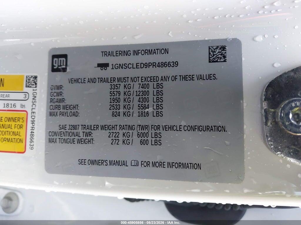 1GNSCLED9PR486639 2023 CHEVROLET TAHOE photo no. 9