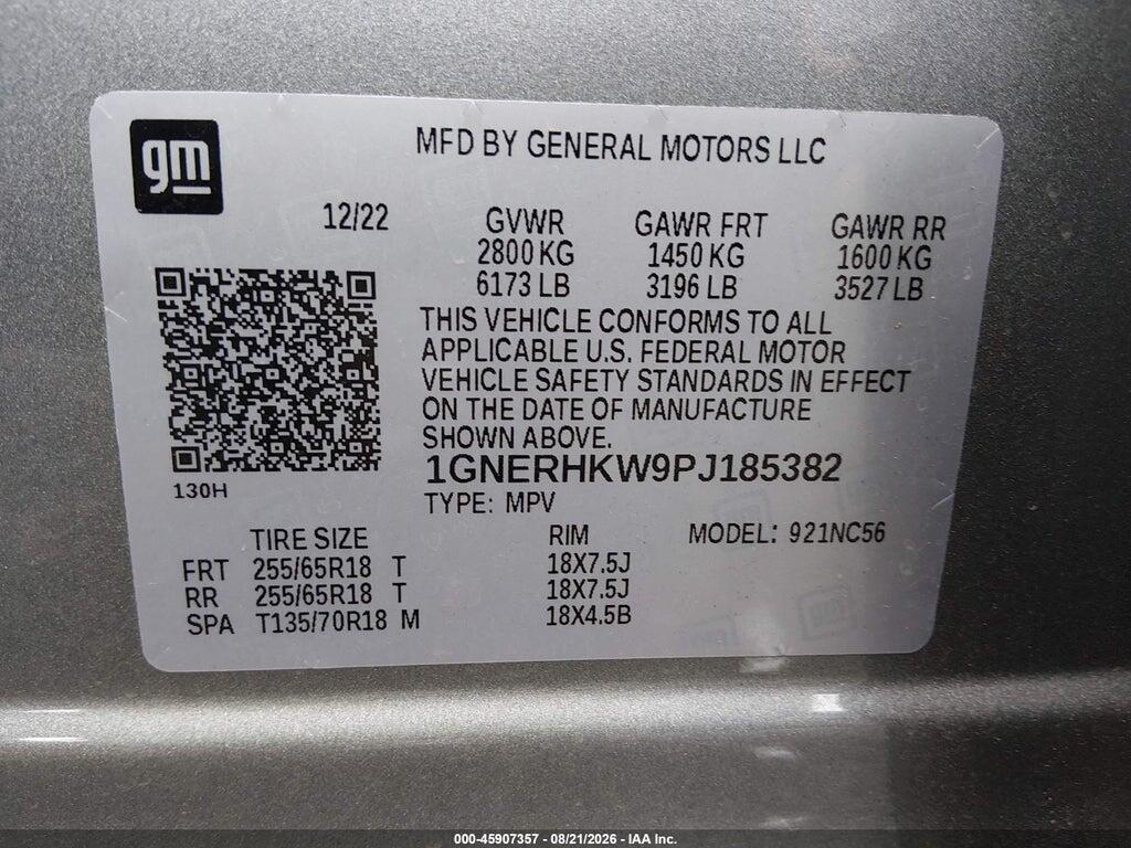 1GNERHKW9PJ185382 2023 CHEVROLET TRAVERSE photo no. 9