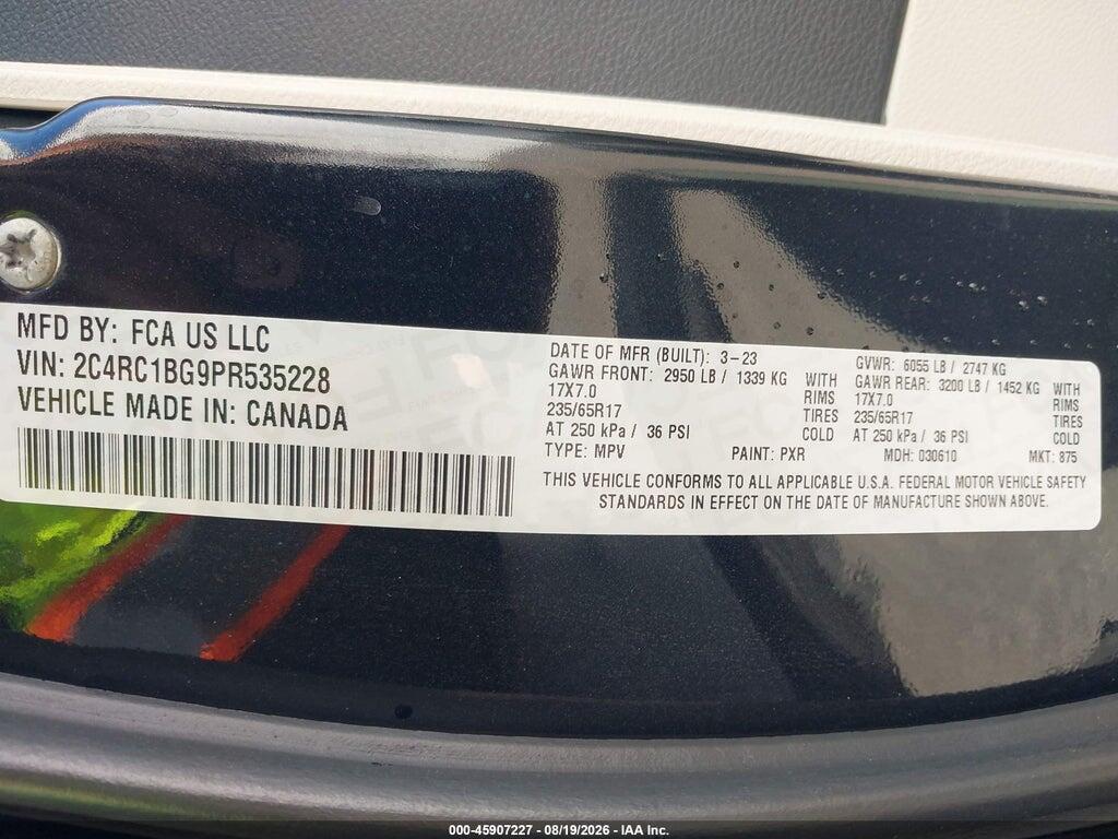 2C4RC1BG9PR535228 2023 CHRYSLER PACIFICA photo no. 9