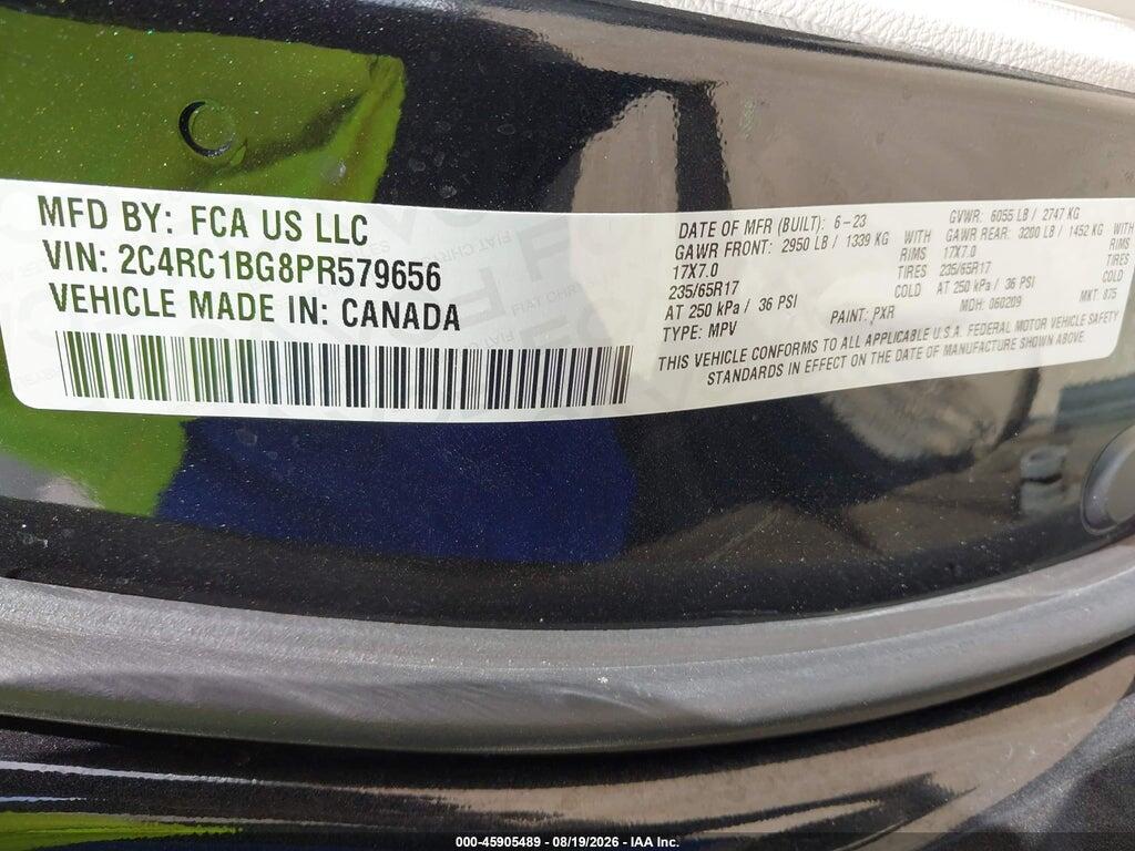 2C4RC1BG8PR579656 2023 CHRYSLER PACIFICA photo no. 9