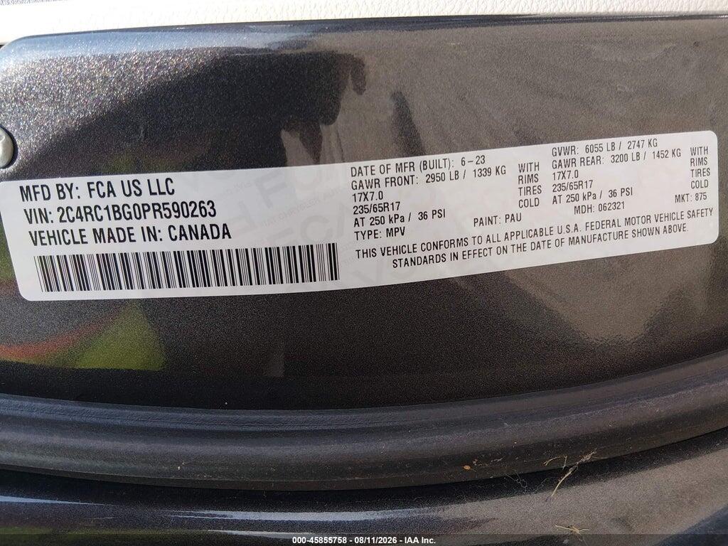 2C4RC1BG0PR590263 2023 CHRYSLER PACIFICA photo no. 9