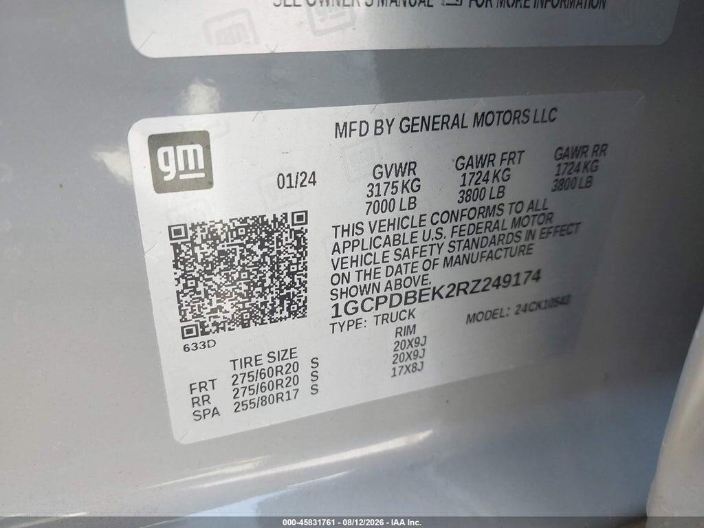 1GCPDBEK2RZ249174 2024 CHEVROLET SILVERADO 1500 photo no. 9