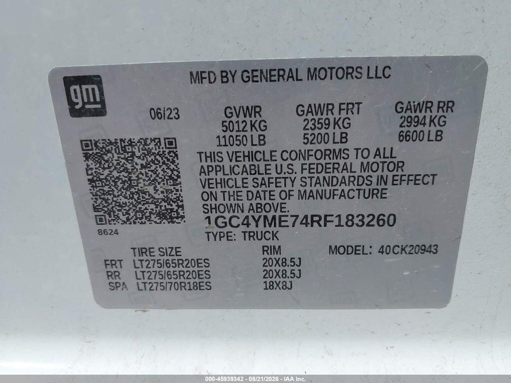1GC4YME74RF183260 2024 CHEVROLET SILVERADO 2500HD photo no. 8