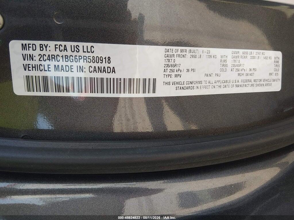 2C4RC1BG6PR580918 2023 CHRYSLER PACIFICA photo no. 9