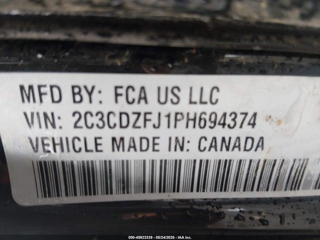 2C3CDZFJ1PH694374 2023 DODGE CHALLENGER photo no. 9
