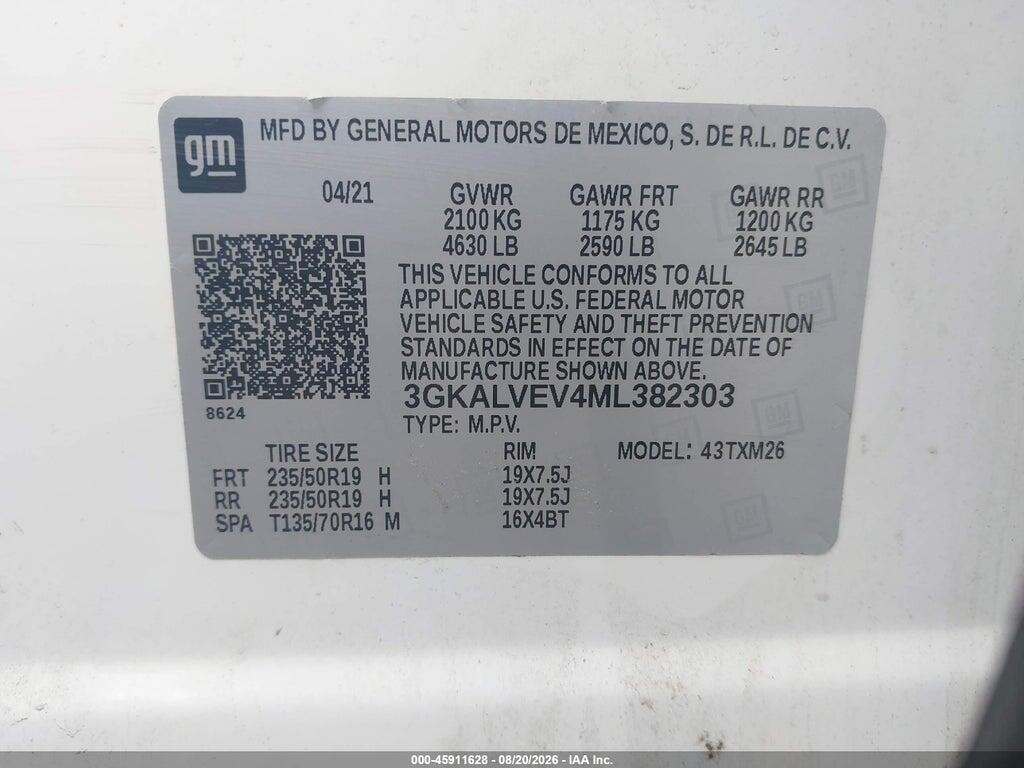 3GKALVEV4ML382303 2021 GMC TERRAIN photo no. 9