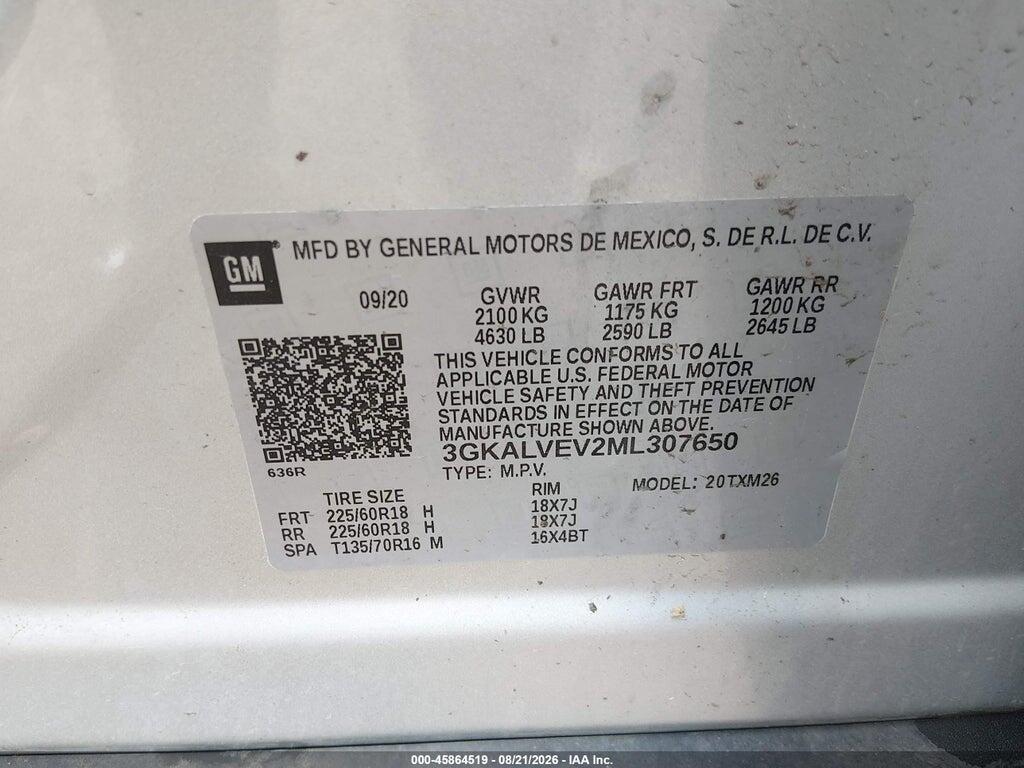 3GKALVEV2ML307650 2021 GMC TERRAIN photo no. 9