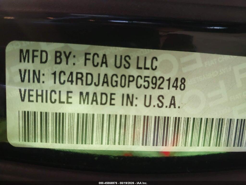 1C4RDJAG0PC592148 2023 DODGE DURANGO photo no. 9