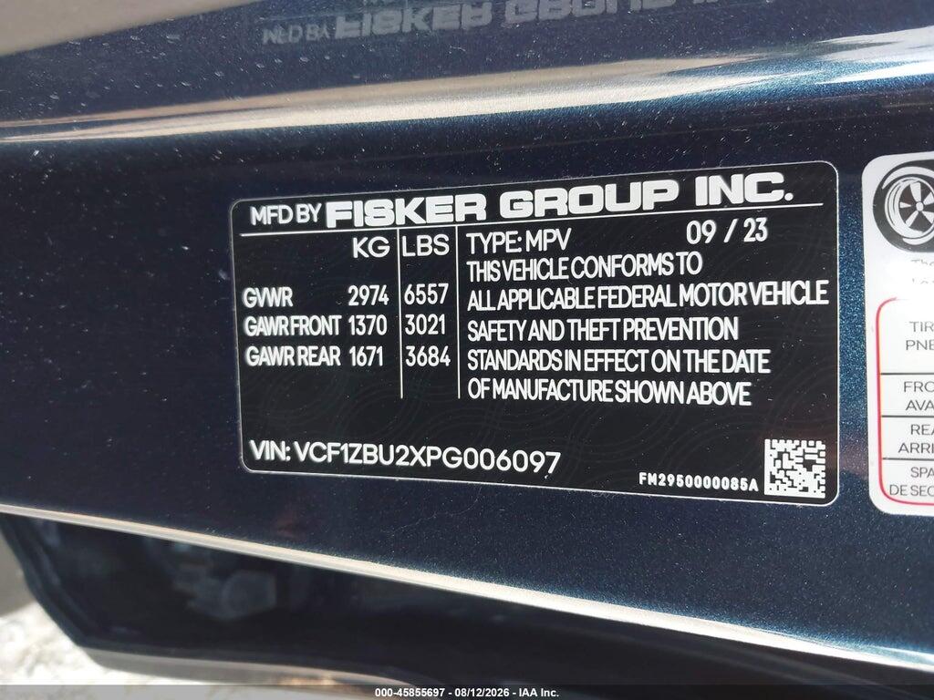VCF1ZBU2XPG006097 2023 FISKER OCEAN photo no. 9