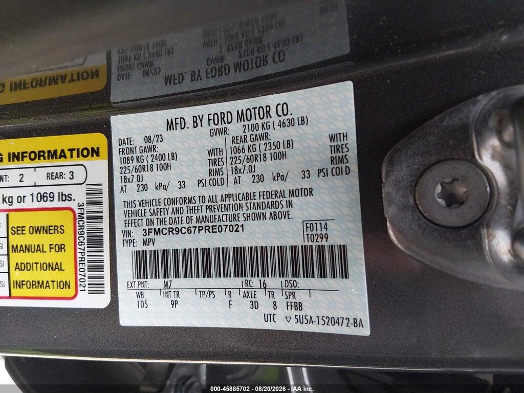 3FMCR9C67PRE07021 2023 FORD BRONCO SPORT photo no. 9