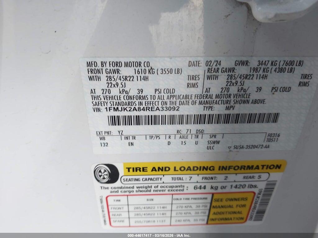 1FMJK2A84REA33092 2024 FORD EXPEDITION photo no. 9
