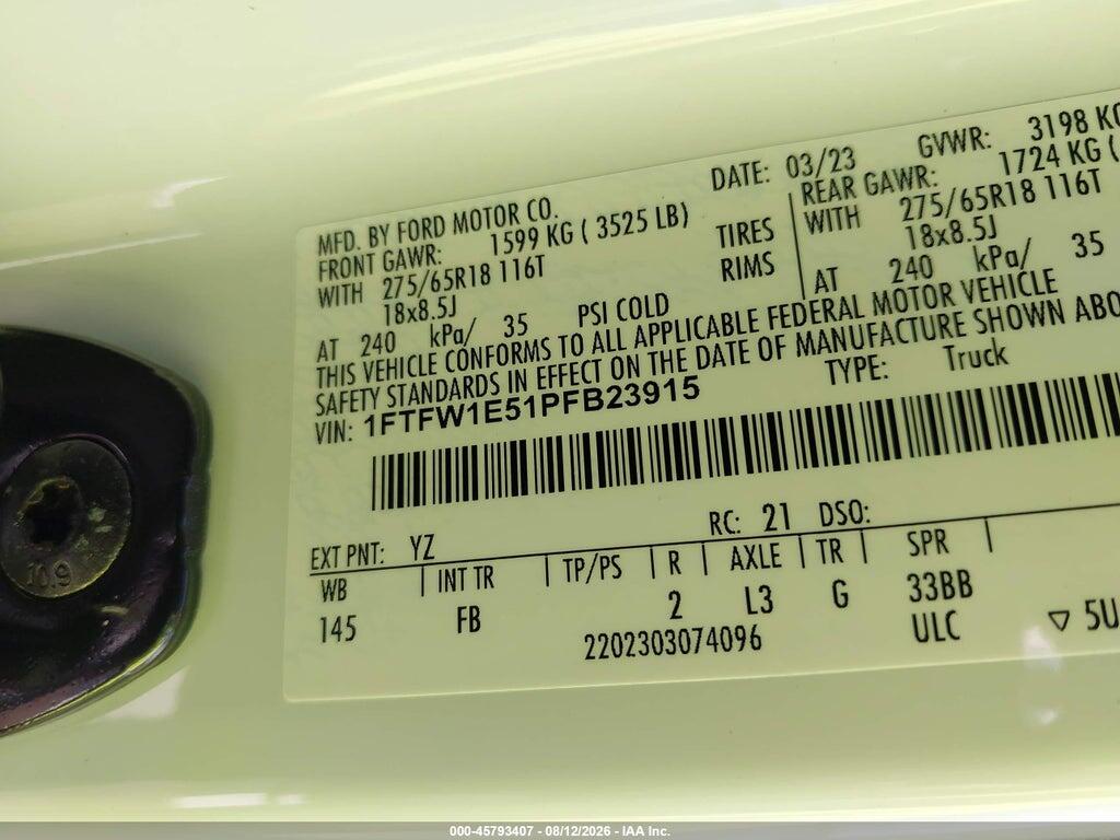 1FTFW1E51PFB23915 2023 FORD F-150 photo no. 9