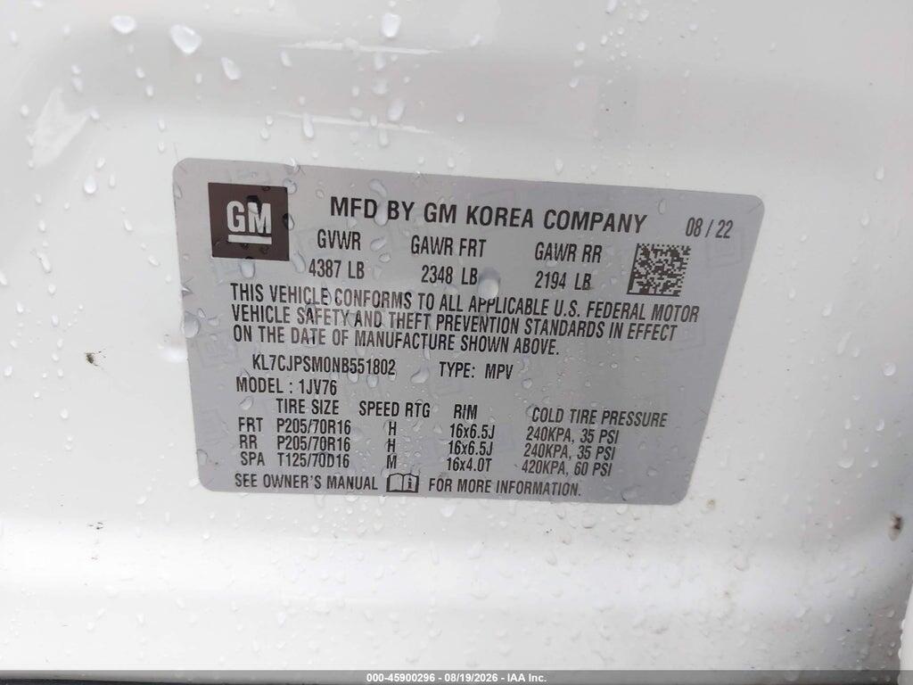 KL7CJPSM0NB551802 2022 CHEVROLET TRAX photo no. 9