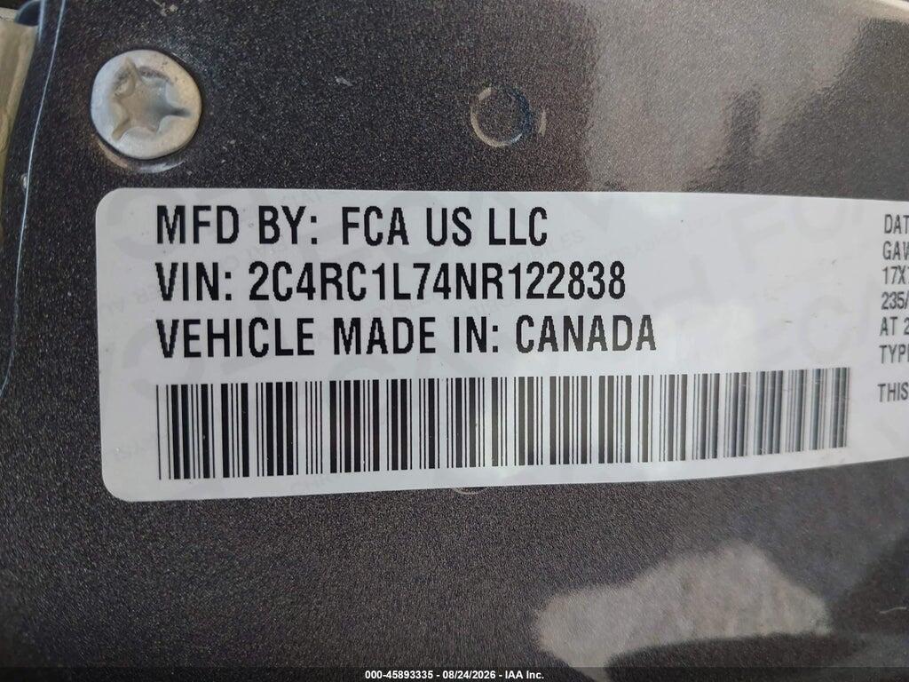 2C4RC1L74NR122838 2022 CHRYSLER PACIFICA HYBRID photo no. 9