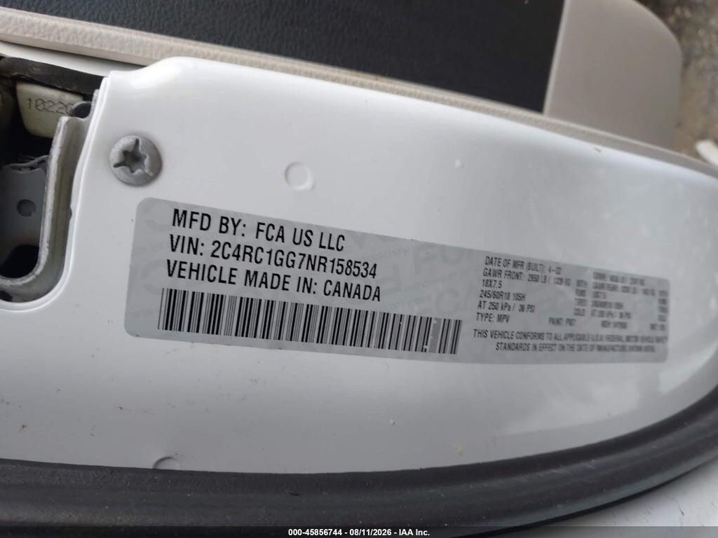 2C4RC1GG7NR158534 2022 CHRYSLER PACIFICA photo no. 9