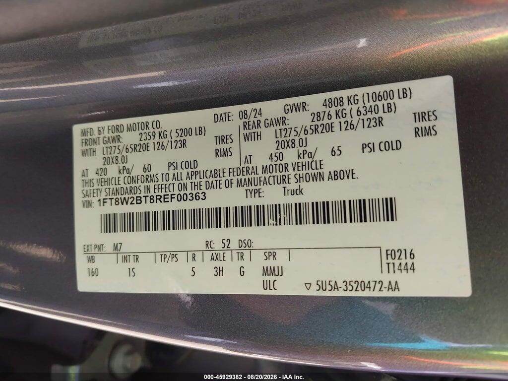 1FT8W2BT8REF00363 2024 FORD F-250 photo no. 9