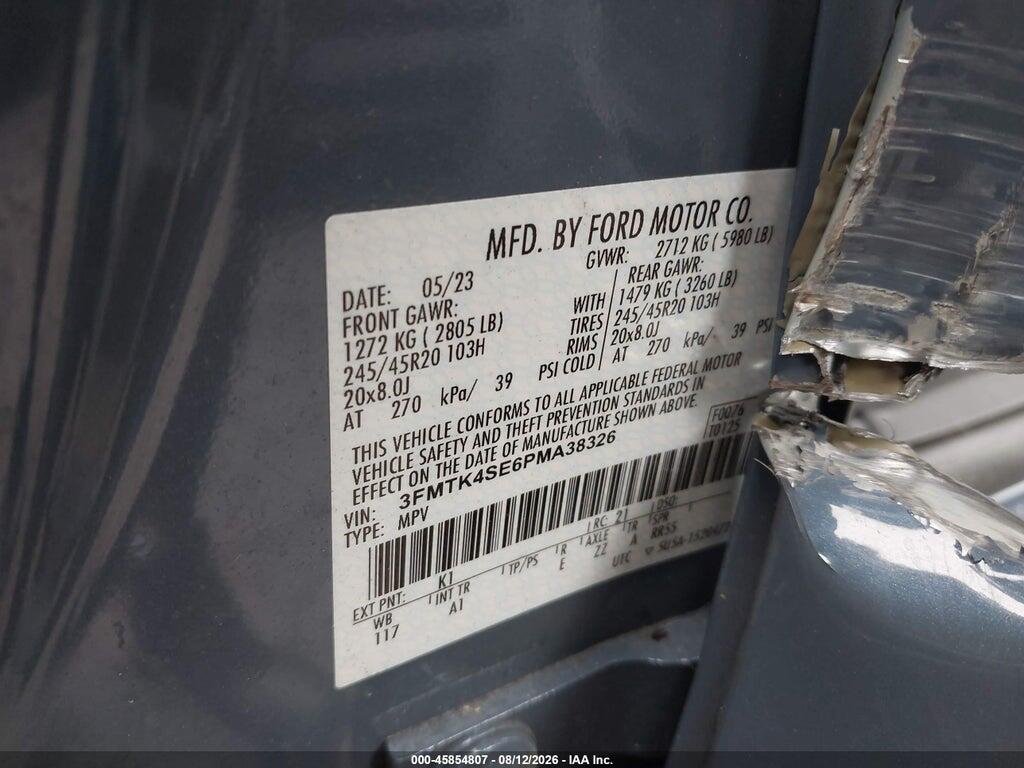 3FMTK4SE6PMA38326 2023 FORD MUSTANG MACH-E photo no. 9
