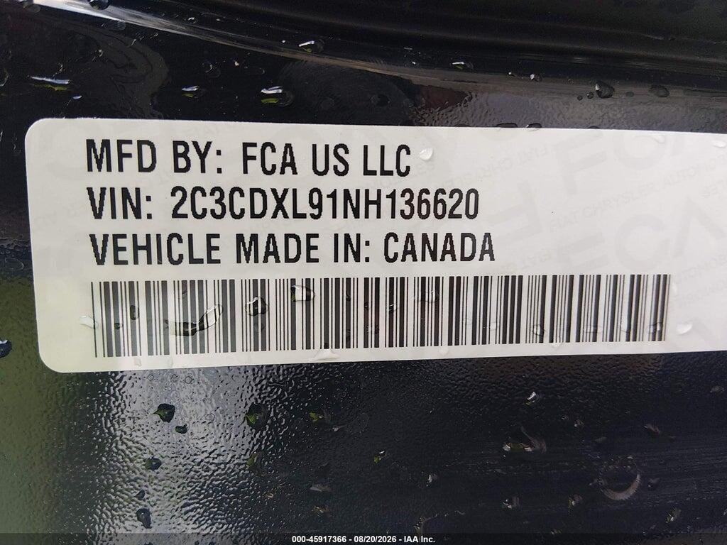 2C3CDXL91NH136620 2022 DODGE CHARGER photo no. 9