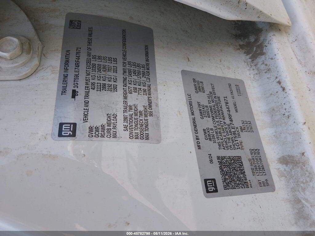 1GT59LE74RF447671 2024 GMC SIERRA 2500HD photo no. 9