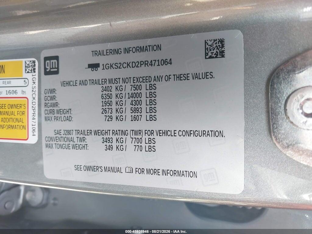 1GKS2CKD2PR471064 2023 GMC YUKON photo no. 9