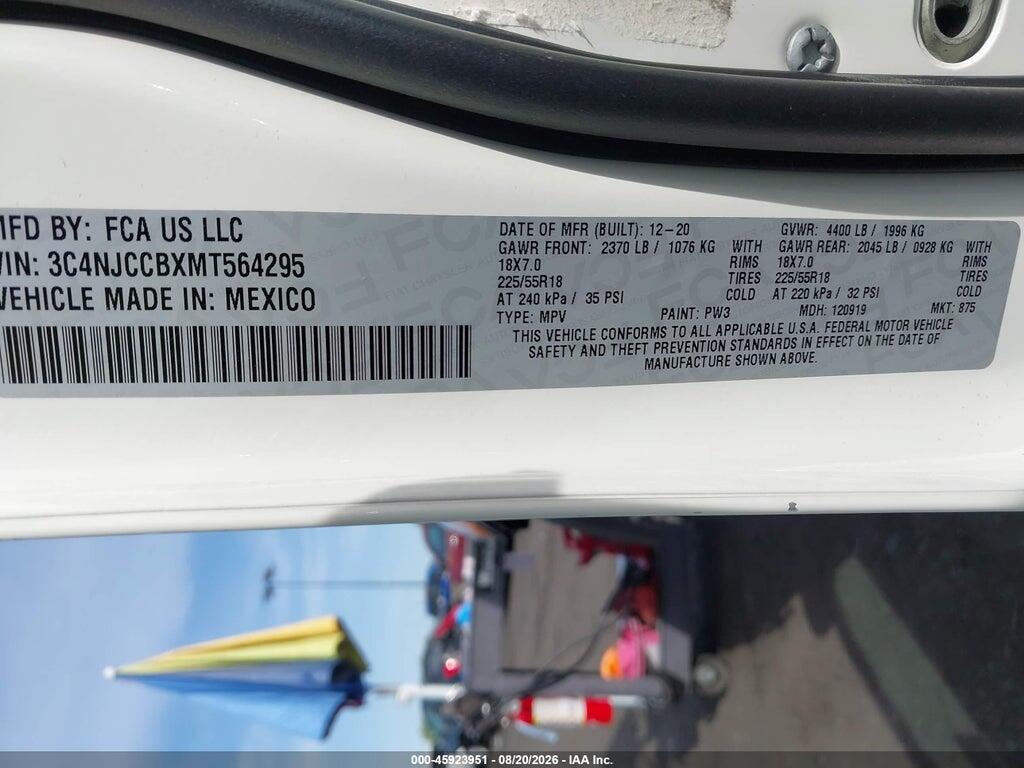 3C4NJCCBXMT564295 2021 JEEP COMPASS photo no. 9