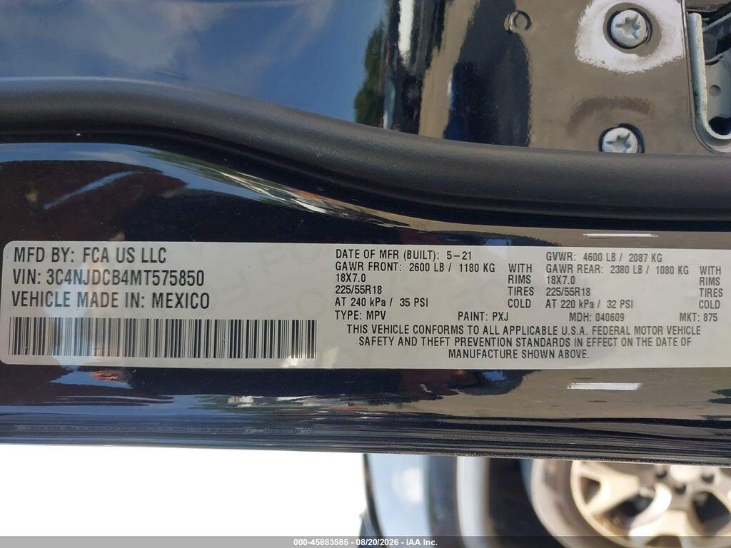 3C4NJDCB4MT575850 2021 JEEP COMPASS photo no. 9