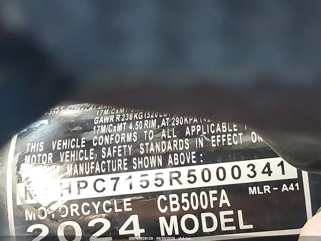 MLHPC7155R5000341 2024 HONDA CB500 photo no. 10