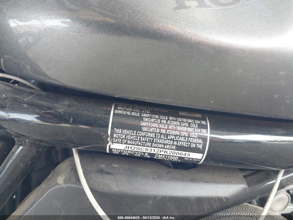JH2SC8312PK200645 2023 HONDA CMX1100 photo no. 10