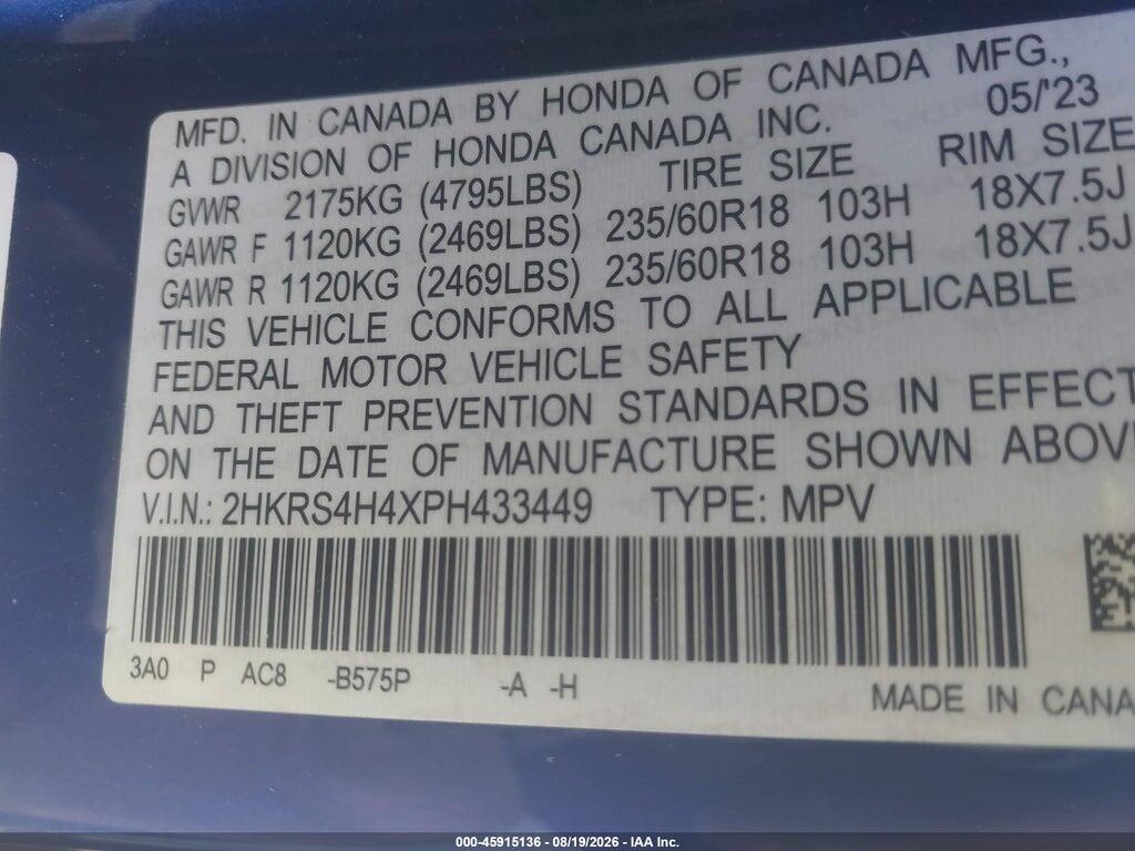 2HKRS4H4XPH433449 2023 HONDA CR-V photo no. 9
