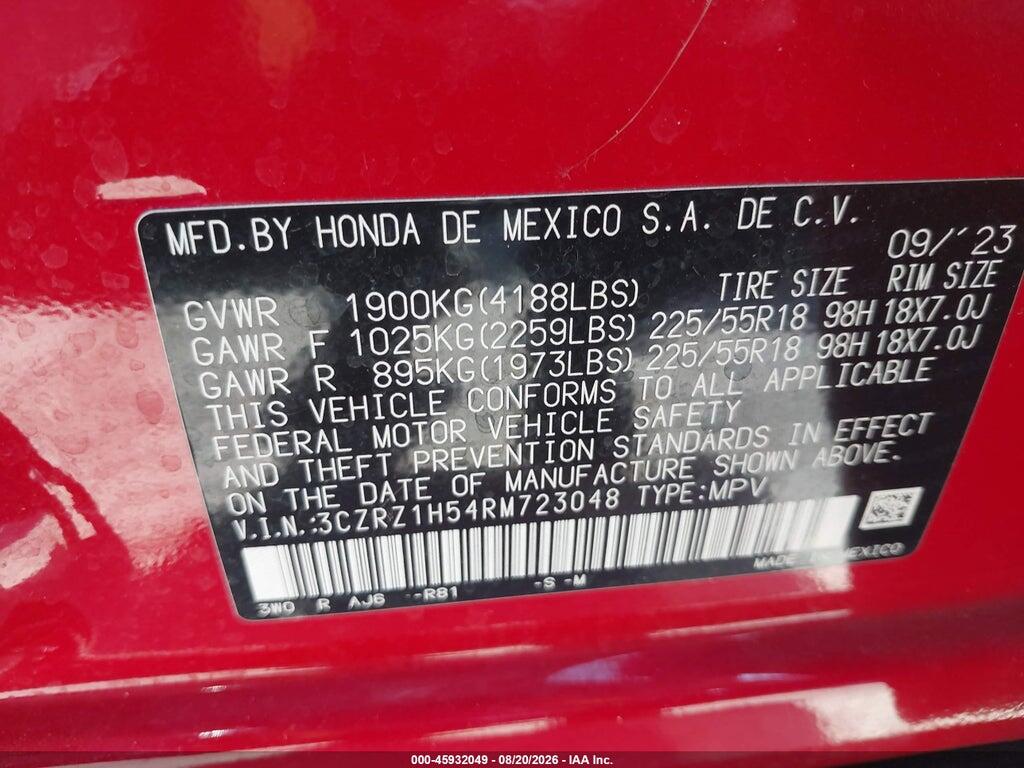 3CZRZ1H54RM723048 2024 HONDA HR-V photo no. 9