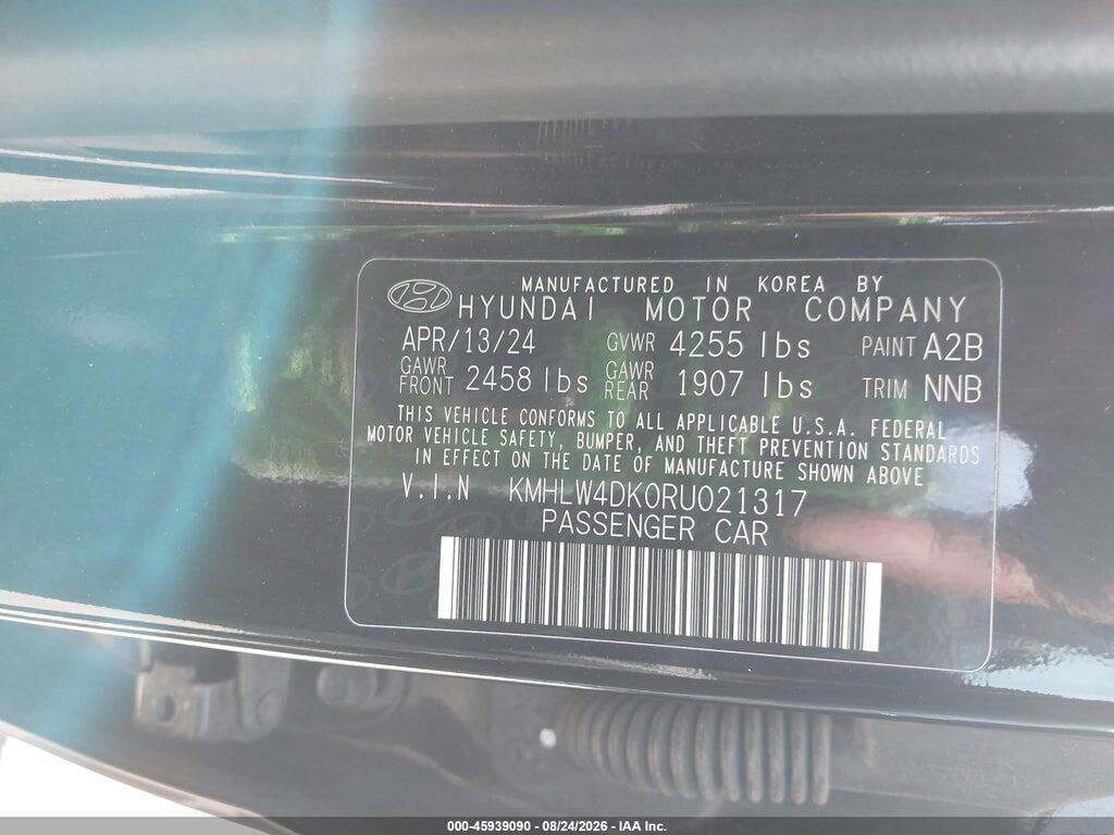 KMHLW4DK0RU021317 2024 HYUNDAI ELANTRA N photo no. 9