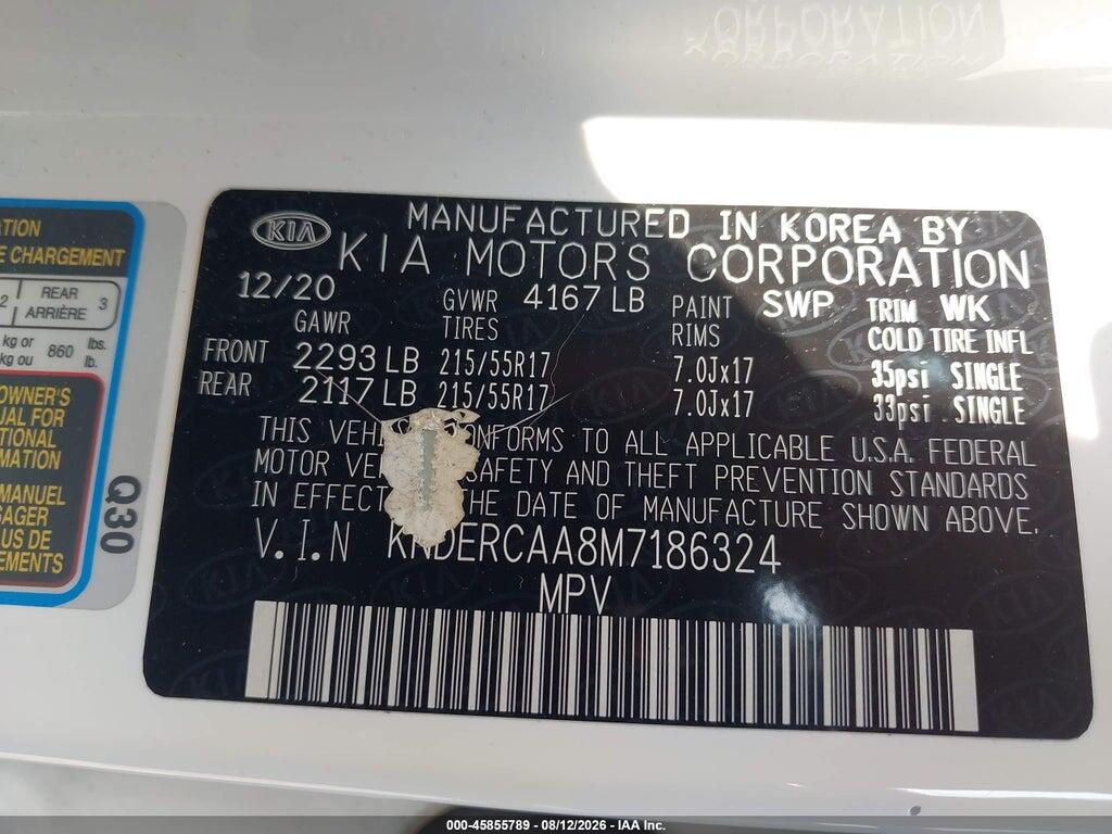 KNDERCAA8M7186324 2021 KIA SELTOS photo no. 9