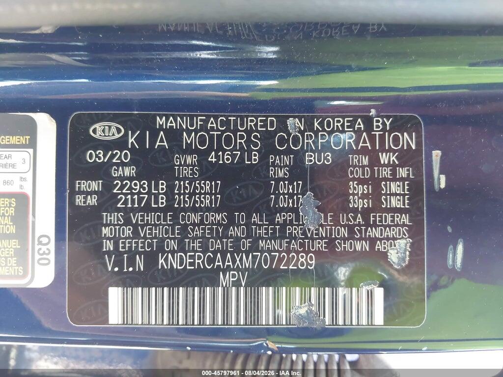 KNDERCAAXM7072289 2021 KIA SELTOS photo no. 9