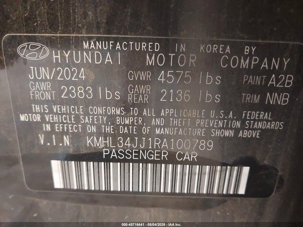KMHL34JJ1RA100789 2024 HYUNDAI SONATA HYBRID photo no. 9