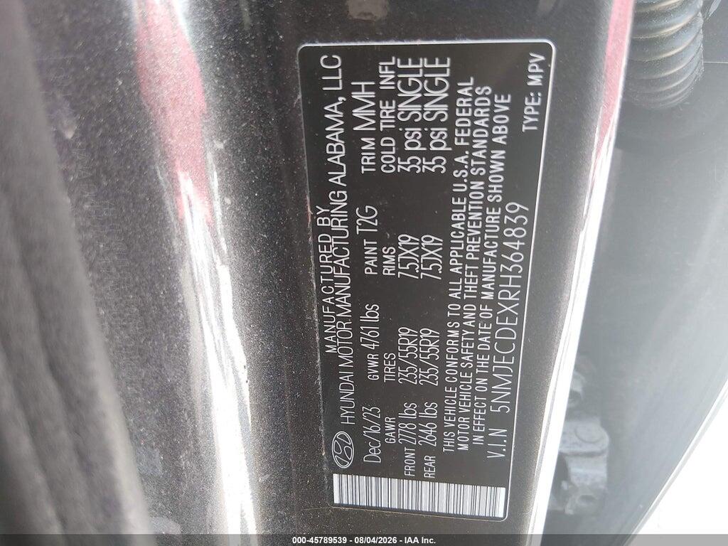 5NMJECDEXRH364839 2024 HYUNDAI TUCSON photo no. 9