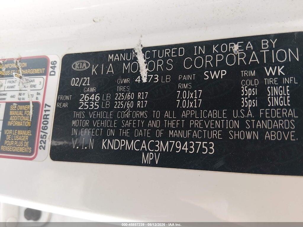 KNDPMCAC3M7943753 2021 KIA SPORTAGE photo no. 9