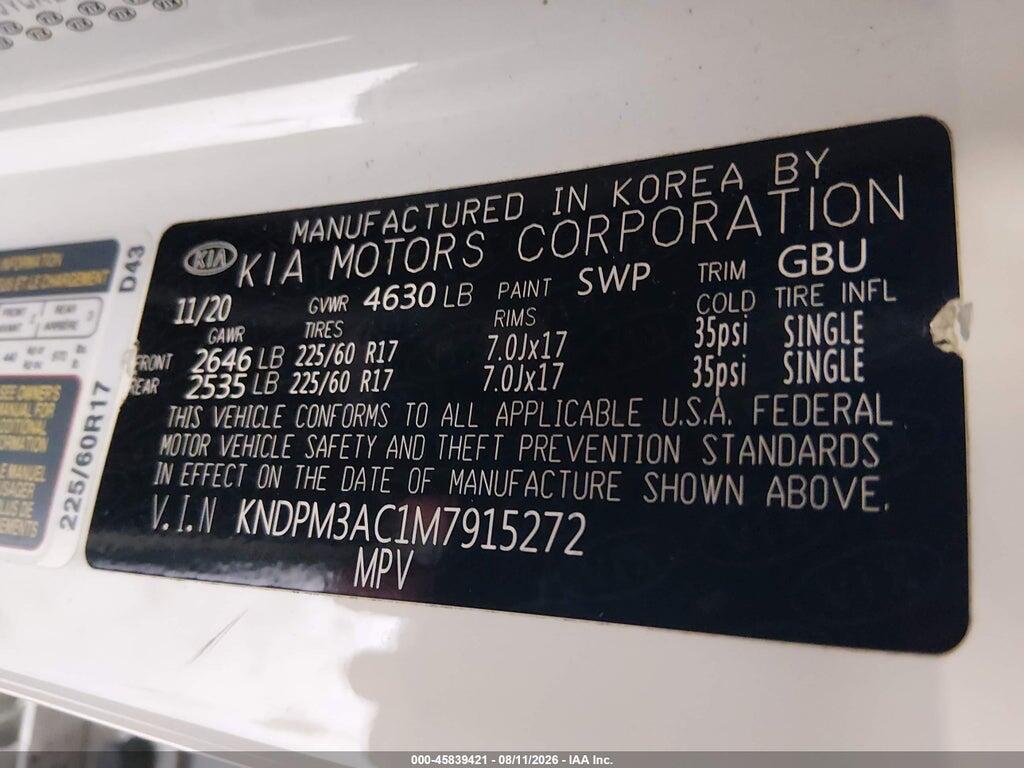 KNDPM3AC1M7915272 2021 KIA SPORTAGE photo no. 9