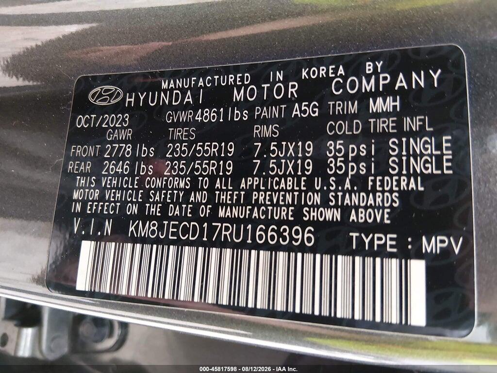 KM8JECD17RU166396 2024 HYUNDAI TUCSON HYBRID photo no. 9