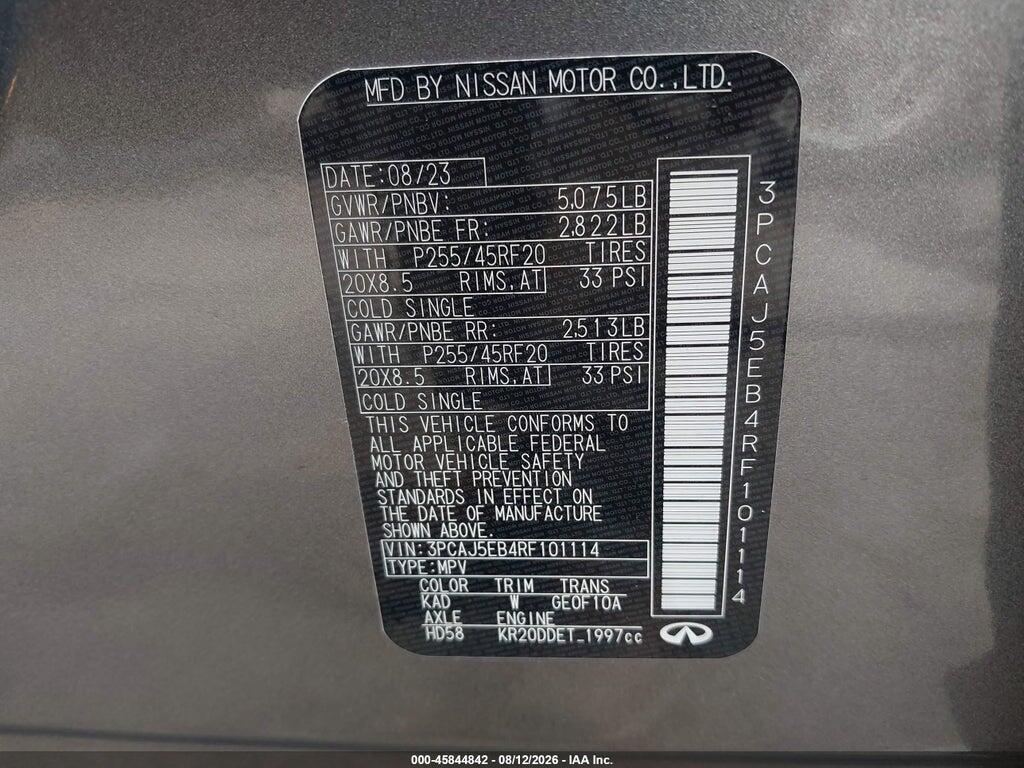 3PCAJ5EB4RF101114 2024 INFINITI QX50 photo no. 9