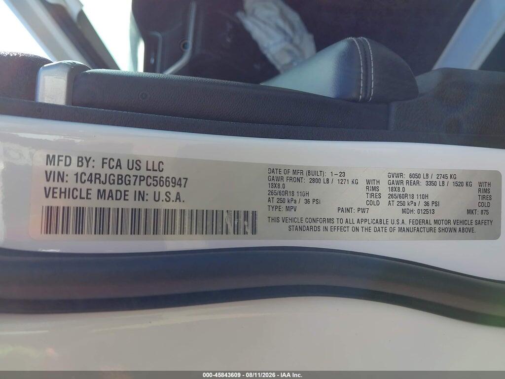 1C4RJGBG7PC566947 2023 JEEP GRAND CHEROKEE photo no. 9