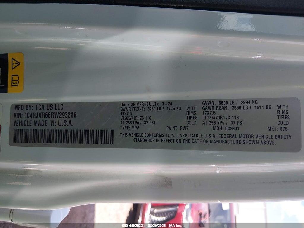 1C4RJXR66RW293286 2024 JEEP WRANGLER 4XE photo no. 9