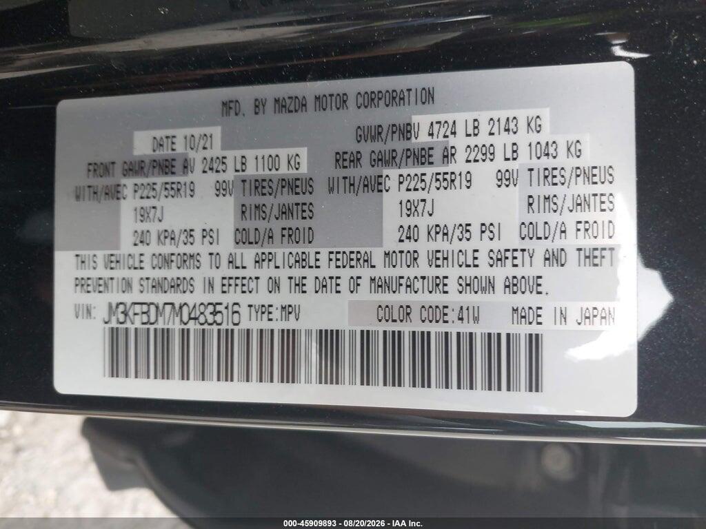 JM3KFBDM7M0483516 2021 MAZDA CX-5 photo no. 9