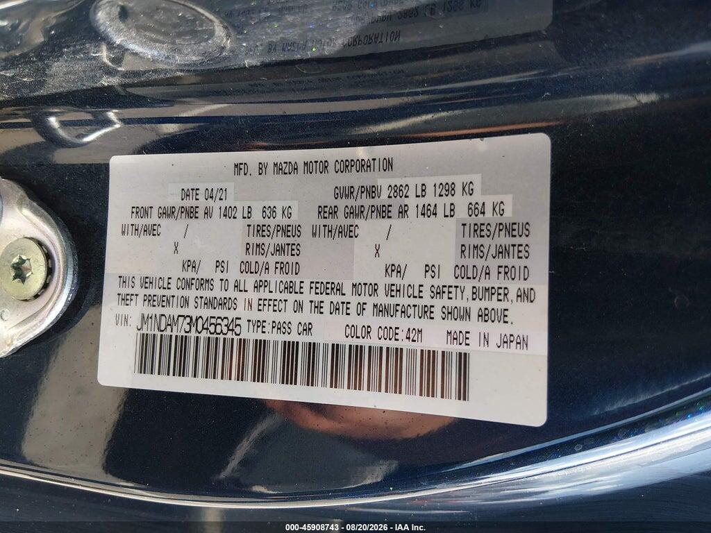 JM1NDAM73M0456345 2021 MAZDA MX-5 MIATA RF photo no. 9