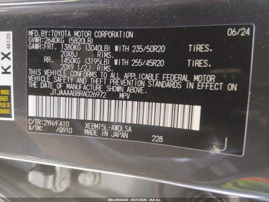 JTJAAAAB8RA026972 2024 LEXUS RZ 450E photo no. 9
