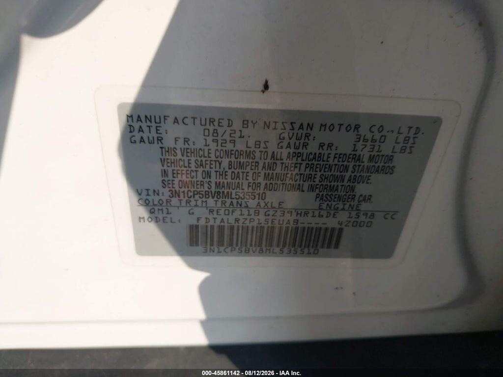 3N1CP5BV8ML535510 2021 NISSAN KICKS photo no. 9